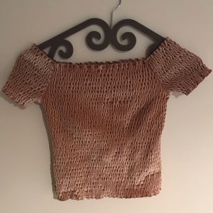 Urban Outfitters Velvet Off the Shoulder Top